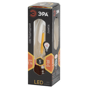 Лампа светодиодная ЭРА F-LED  B35-5w-827-E14